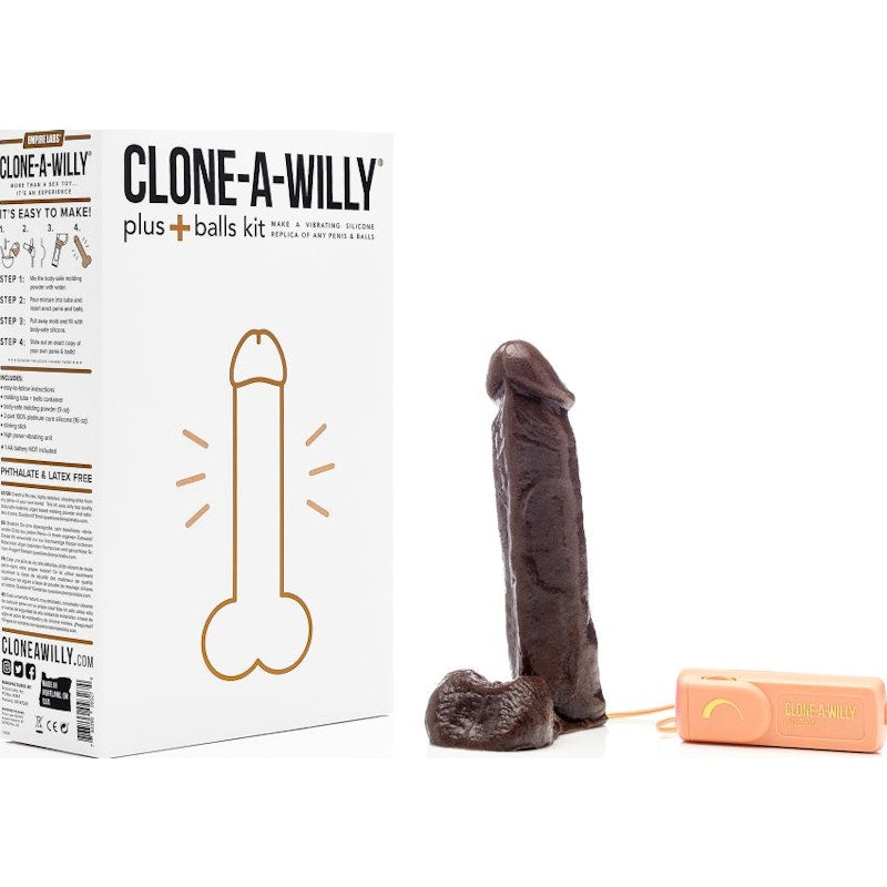 Clone a Willy Plus Balls Kit Dark Skin Tone