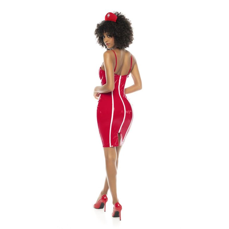 Nurse Costume Vinyl Red-60019-ASHW-S