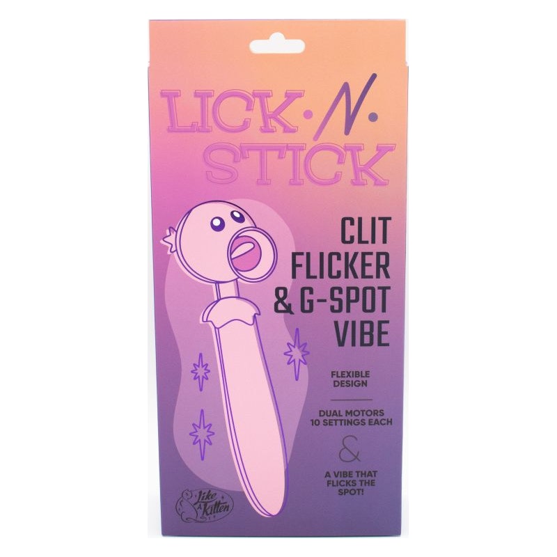 Lick N Stick Clit Flicker G-Spot Vibrator