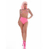 Rainbow Shrug Bikini Top Hot Pants Net Set incl Pasties