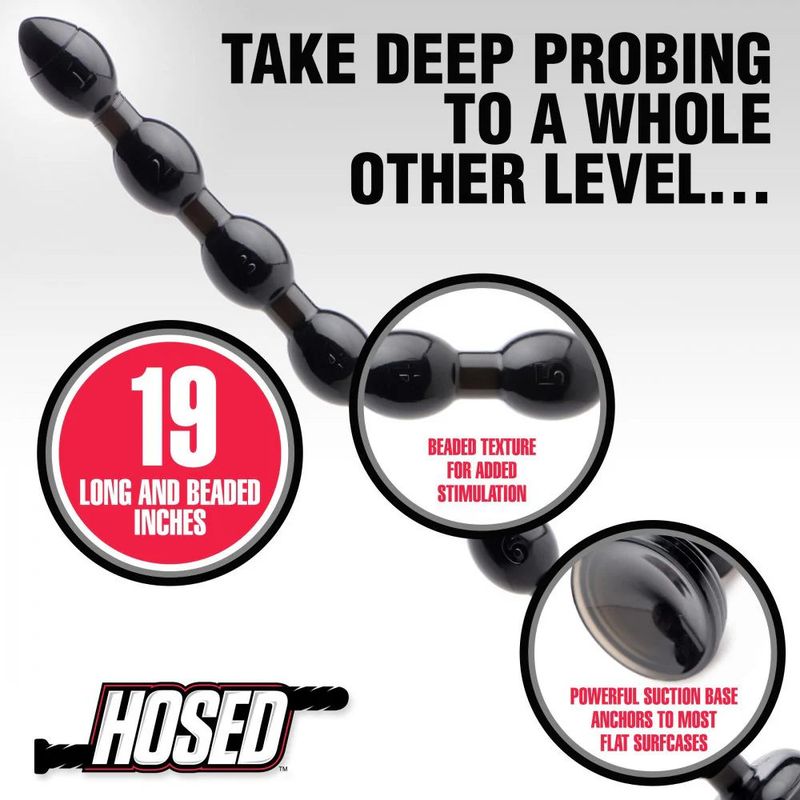 Hosed 19in Beaded Anal Snake-AF614