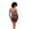 Stretch Mesh Long Sleeved Dress w Thong-M40000-MDSP-S/M