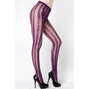 Stella Elyse Coiled Lines Fishnet Tights Purple-6110003R-PUR