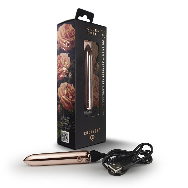 Golden Rose Rechargeable Bullet-16RECGR