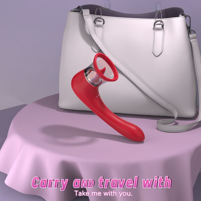 3-in-1 Sucking Licking Vibrating Vaginal Stimulator-SHD-S608