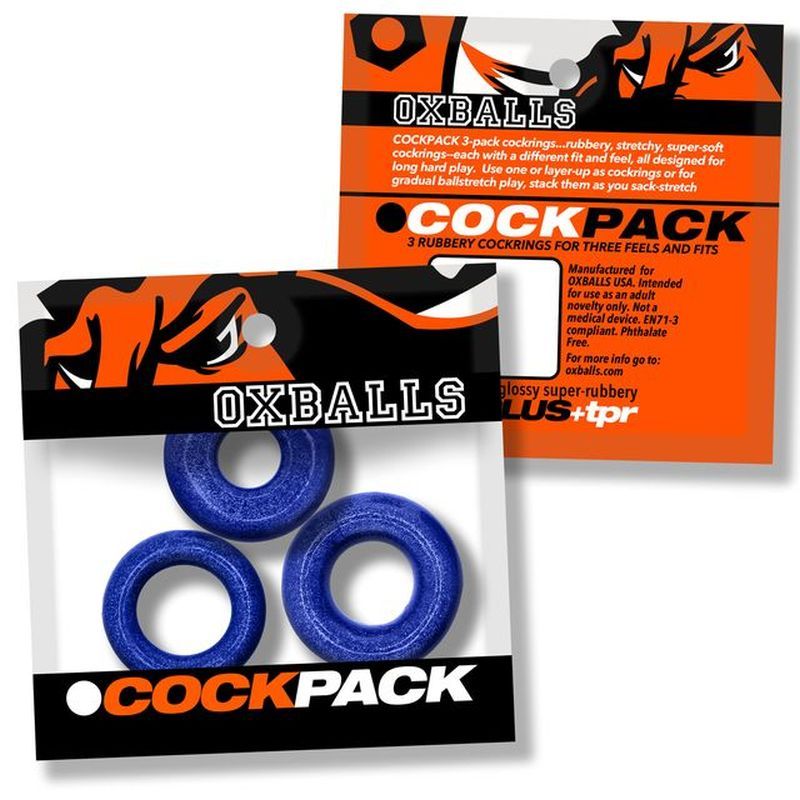 Cockpack 3 Pc Ring Set Blue-OX-3210-BLF