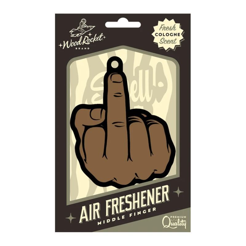 Middle Finger Air Freshener Brown-VAF-006