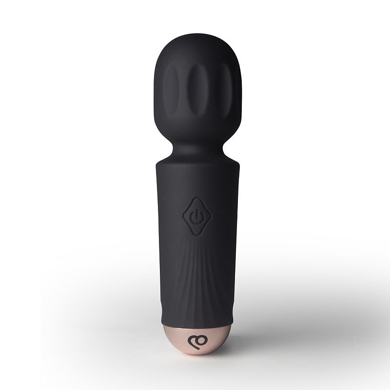 Rechargeable Mini Wand Black Tulip-16MWBRBK
