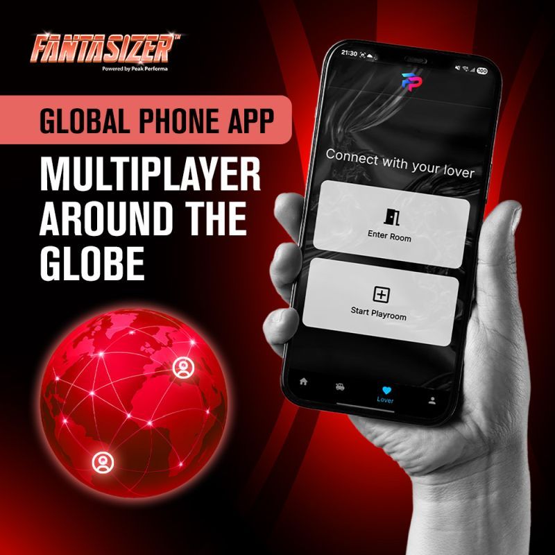 Hypershaker Automatic App Controlled LCD Masturbator Red-PPP7655-7