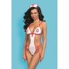 After Dark Nurse 2 Pc Bodysuit White/Red-81593-WHT/RED-OS