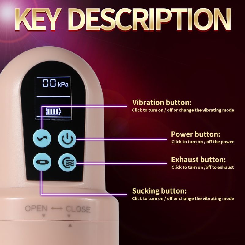 Suctroker Dual Density Vibrating Sucking Vaginal Masturbator V2-SQ-MA60122