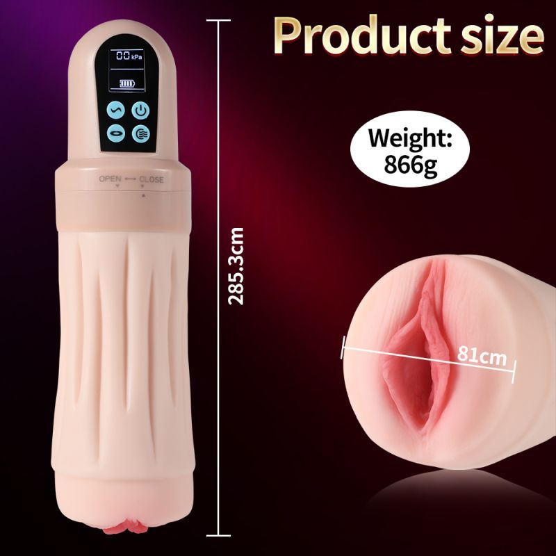 Suctroker Dual Density Vibrating Sucking Vaginal Masturbator V2-SQ-MA60122