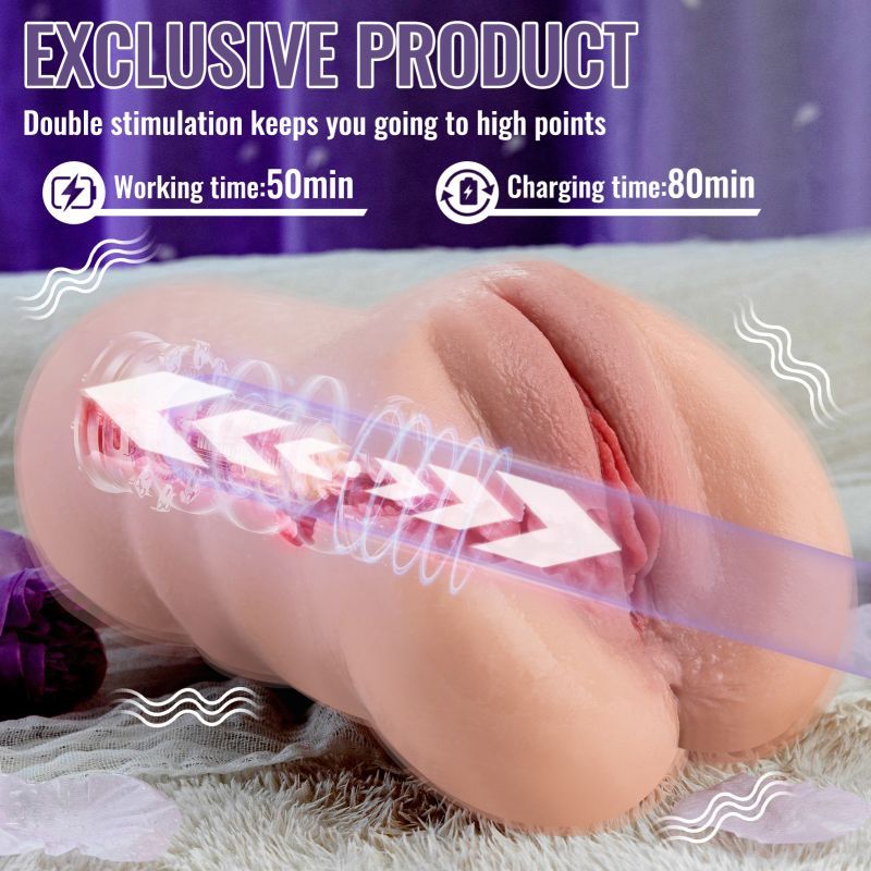 Sora App Controlled Thrusting Vibrating Realistic Vaginal Masturbator-SQ-MAR60162