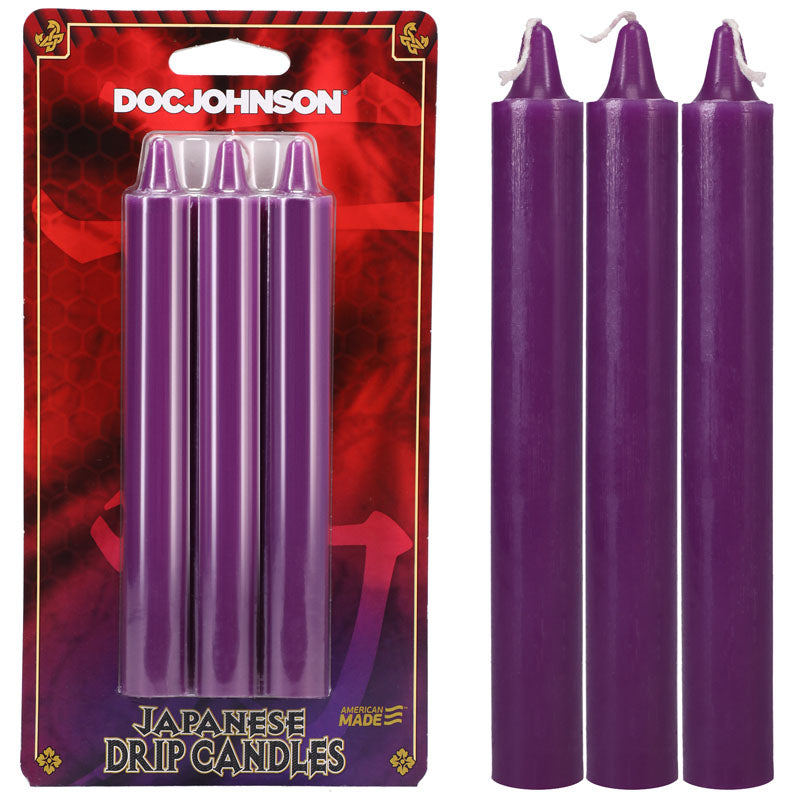 Japanese Drip Candles - Purple - Purple 3-Pack-2101-06-CD