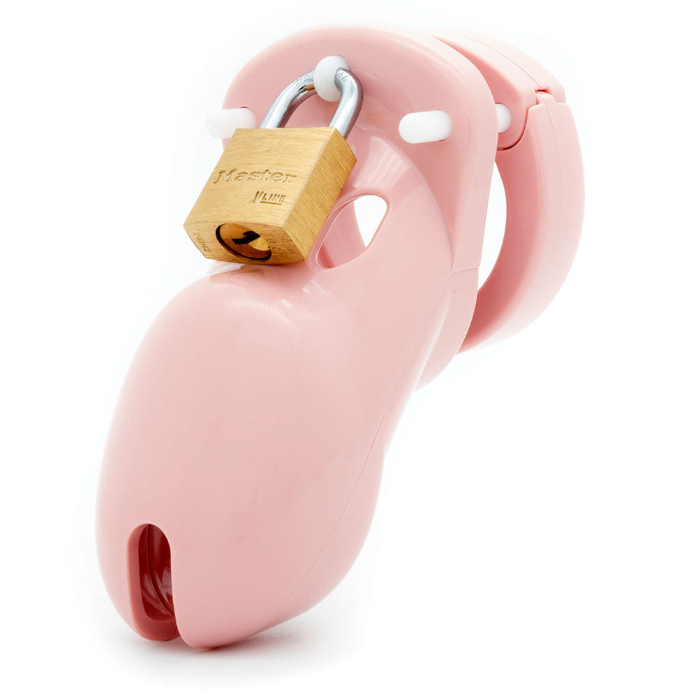 CB-3000 Chastity Cock Cage Kit - Pink - Pink 3 Inch Cock Cage Kit-3000PNK