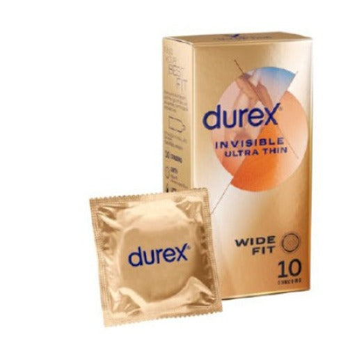 Durex Invisible - Wide Fit - 10 Condoms Retail Pack