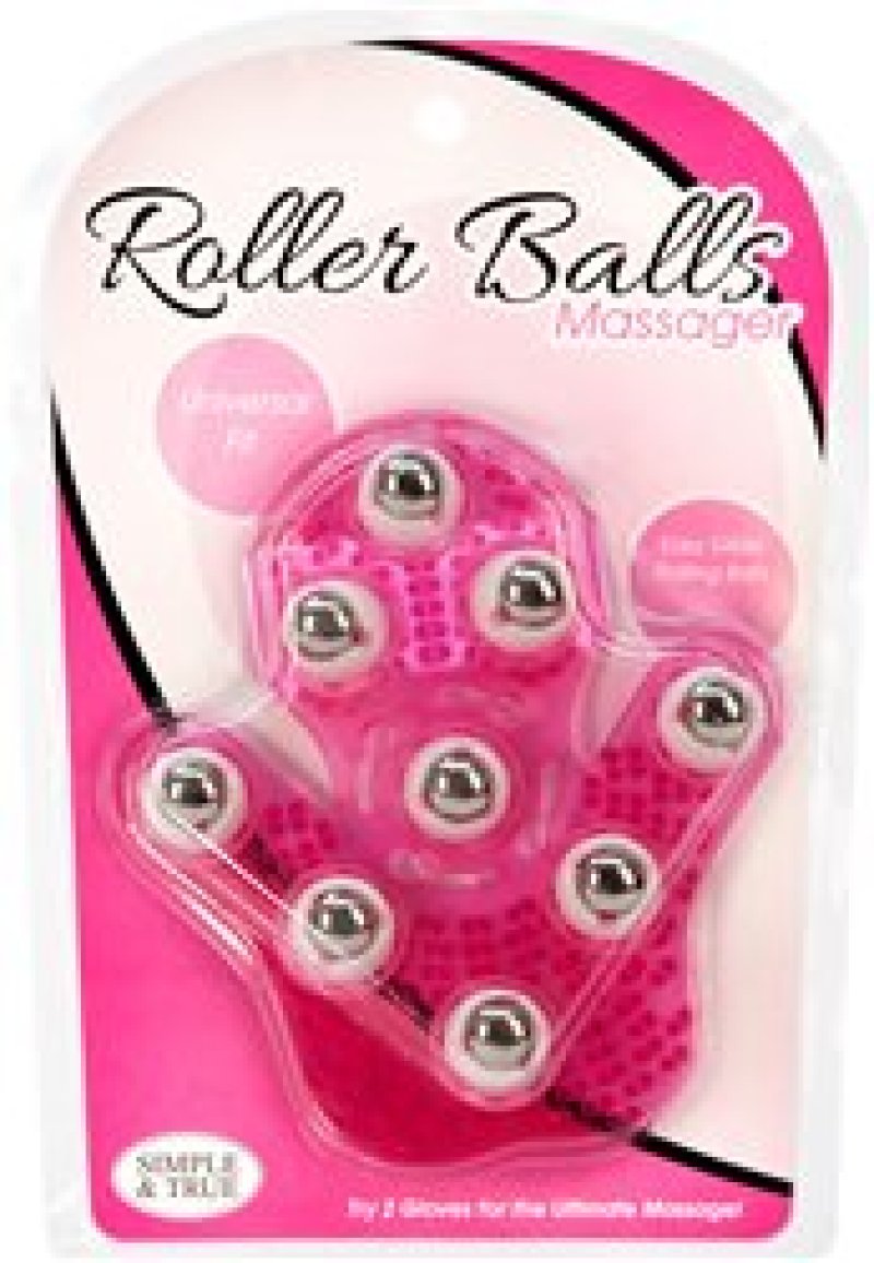 Roller Balls Massage Glove Pink-31916