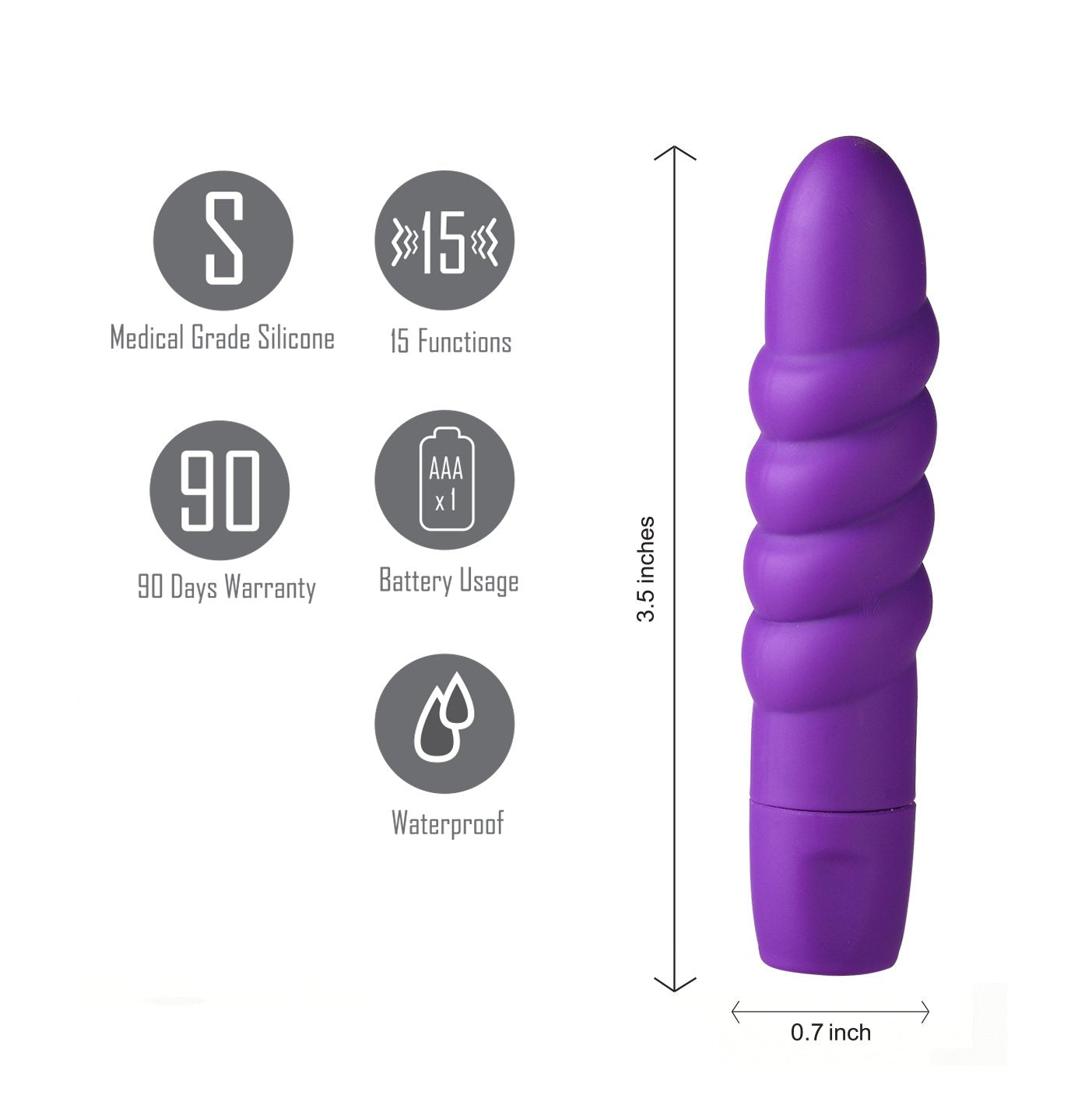 Maia Sugr - Purple 9 cm Silicone Bullet-322-L4