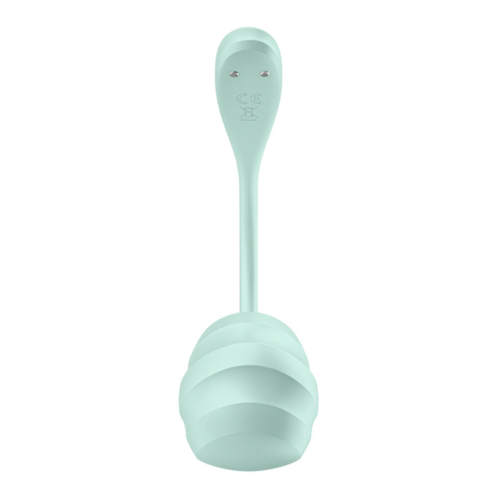 Satisfyer Smooth Petal - Mint - Mint USB Rechargeable Wearable Stimulator with App Control-4002736