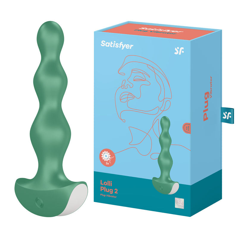 Satisfyer Lolli-Plug 2 - Green Vibrating Anal Beads-4003252