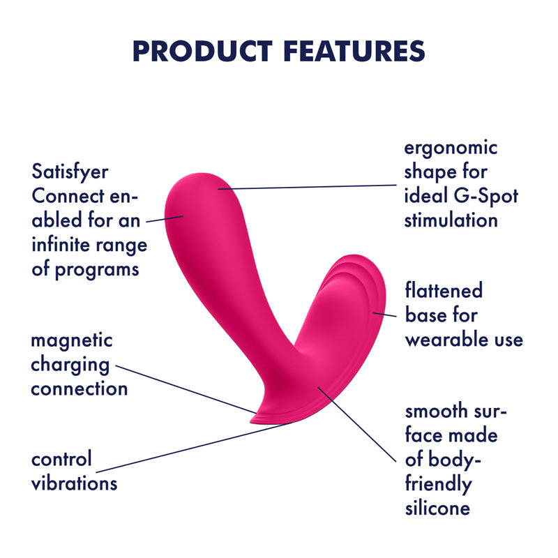 Satisfyer Top Secret - Pink Wearable Vibrator with App Control-4003382