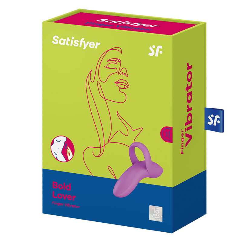 Satisfyer Bold Lover - Dark Pink USB Rechargeable Finger Stimulator-4004099