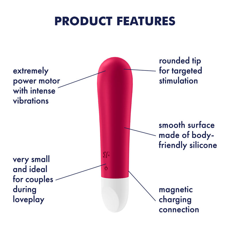 Satisfyer Ultra Power Bullet 1 - Red USB Rechargeable Bullet-4009582