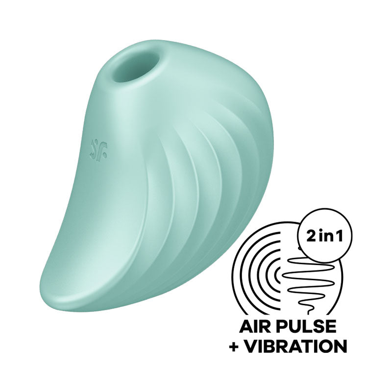 Satisfyer Pearl Diver - Mint - Mint USB Rechargeable Air Pulsation Stimulator-4037233