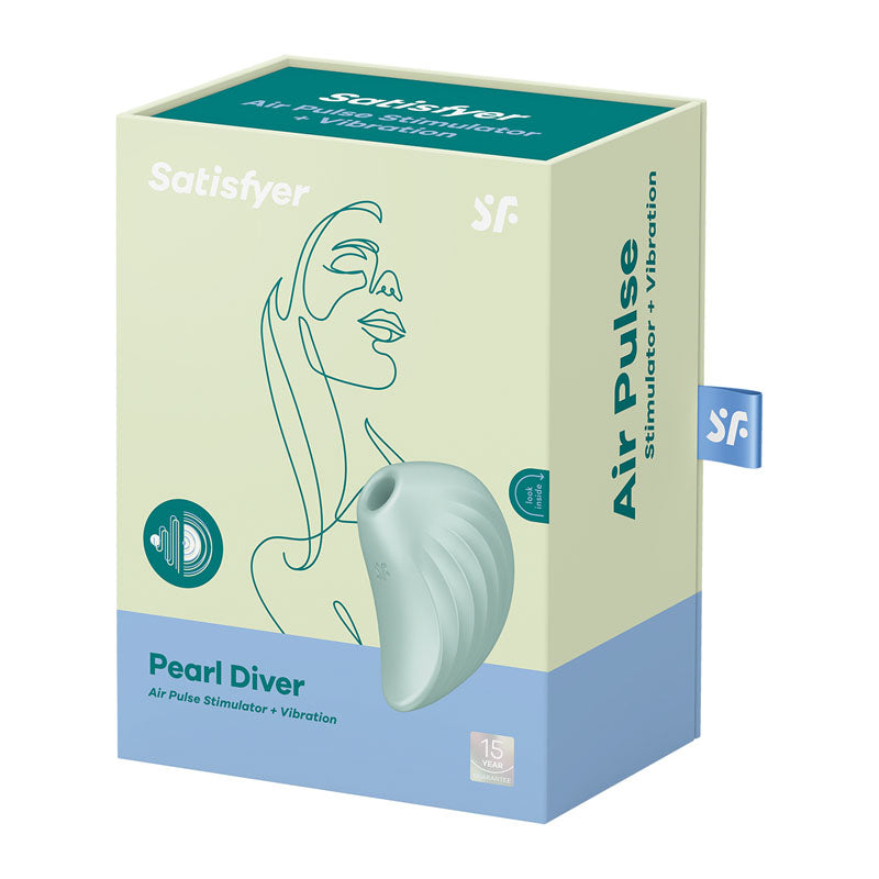 Satisfyer Pearl Diver - Mint - Mint USB Rechargeable Air Pulsation Stimulator-4037233