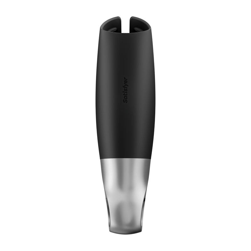 Satisfyer Power Masturbator - Black USB Rechargeable Vibrating Masturbator with App Control-4037332