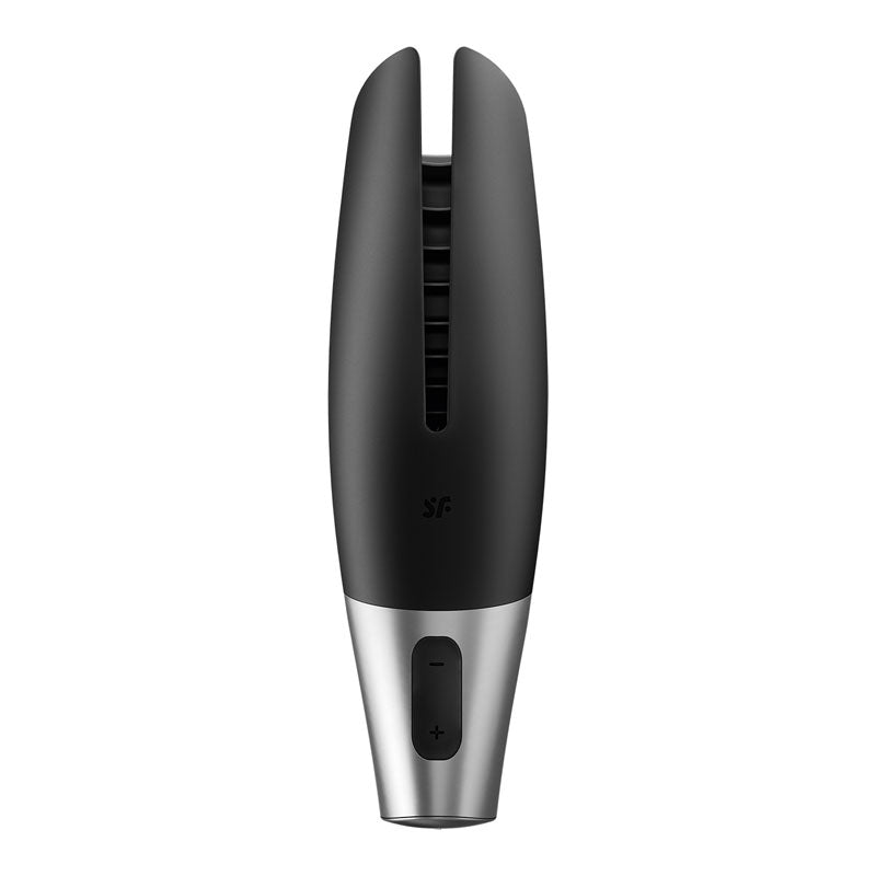 Satisfyer Power Masturbator - Black USB Rechargeable Vibrating Masturbator with App Control-4037332