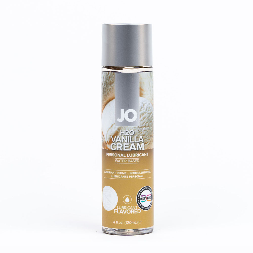 JO H2O Vanilla Cream Lube - 120 mL - Vanilla Flavoured Water Based Lubricant - 120 ml Bottle-40384