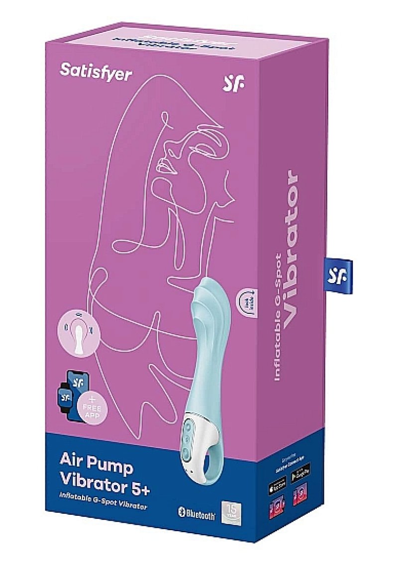 Satisfyer Air Pump Vibrator 5+ -Blue-4038544