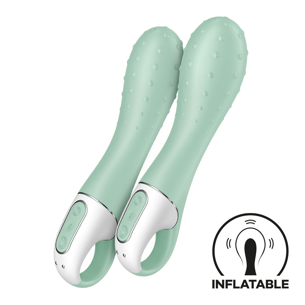 Satisfyer Air Pump Vibrator 3 - Mint USB Rechargeable Inflatable Vibrator-4038612