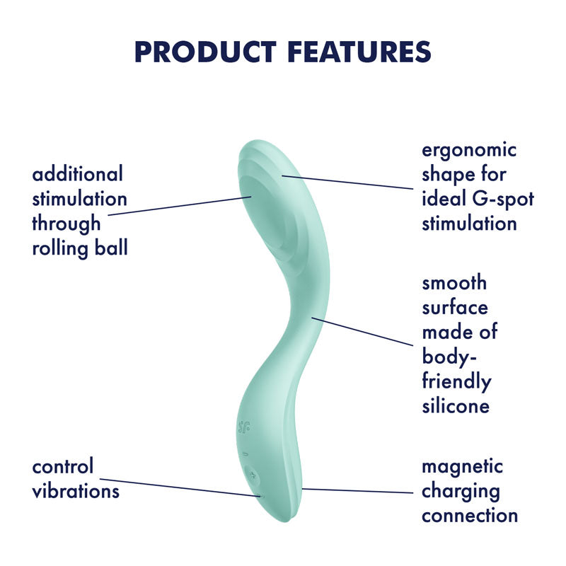 Satisfyer Rrrolling Pleasure - Mint USB Rechargeable Vibrator-4043975