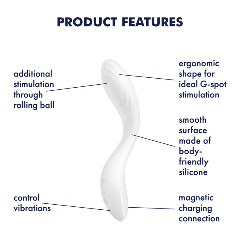 Satisfyer Rrrolling Pleasure - White USB Rechargeable Vibrator-4043982