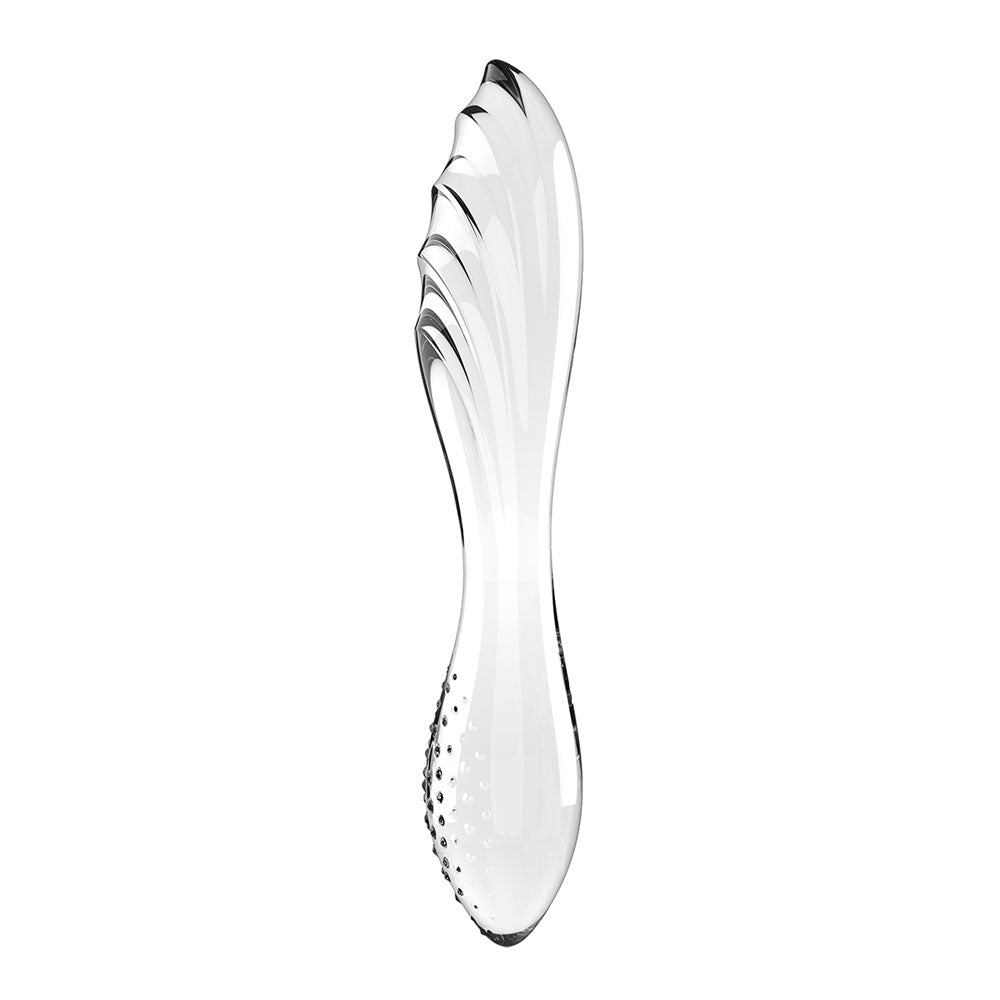 Satisfyer Dazzling Crystal 1 - Clear - Clear Glass Double Ended Dildo-4045658