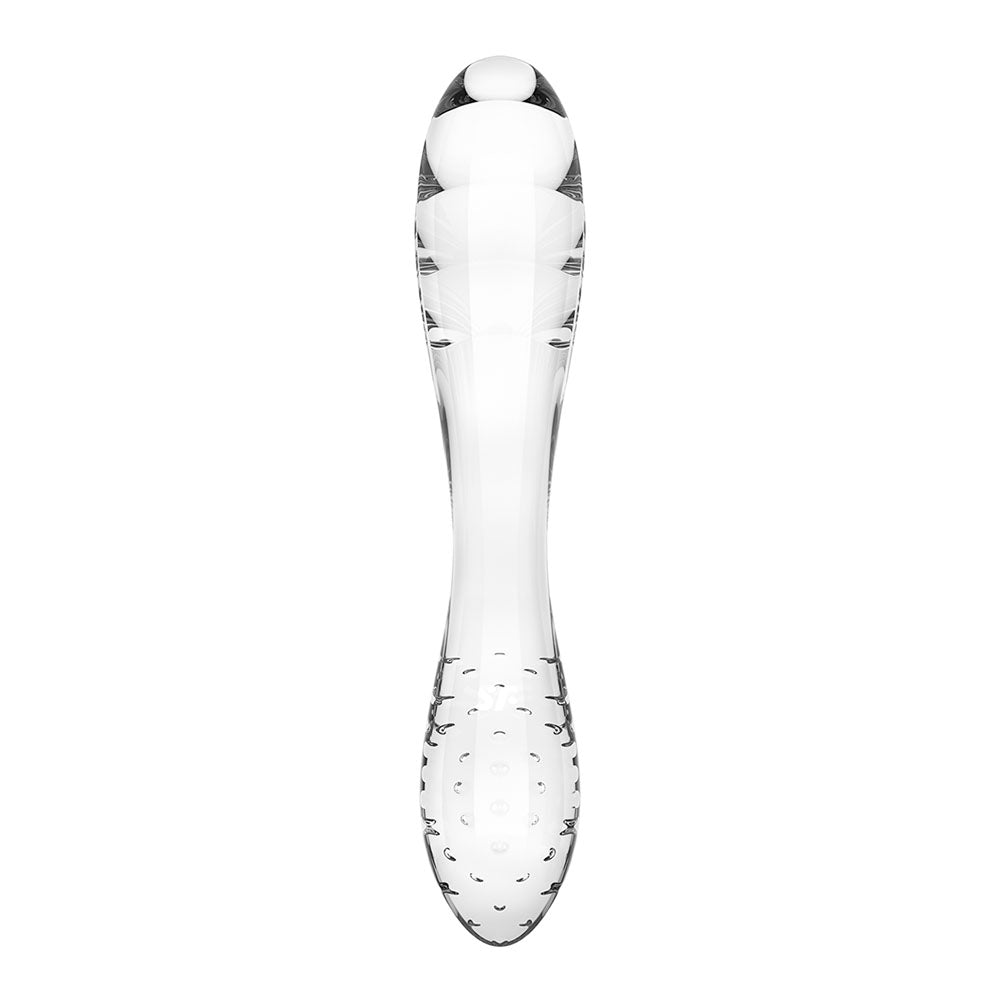 Satisfyer Dazzling Crystal 1 - Clear - Clear Glass Double Ended Dildo-4045658