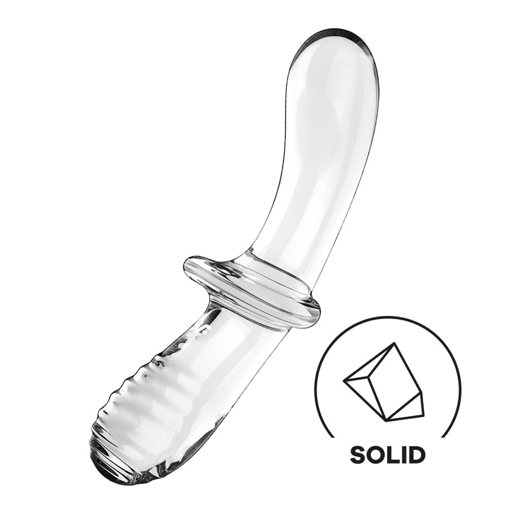 Satisfyer Double Crystal - Clear Glass Double Ended Dildo-4045665