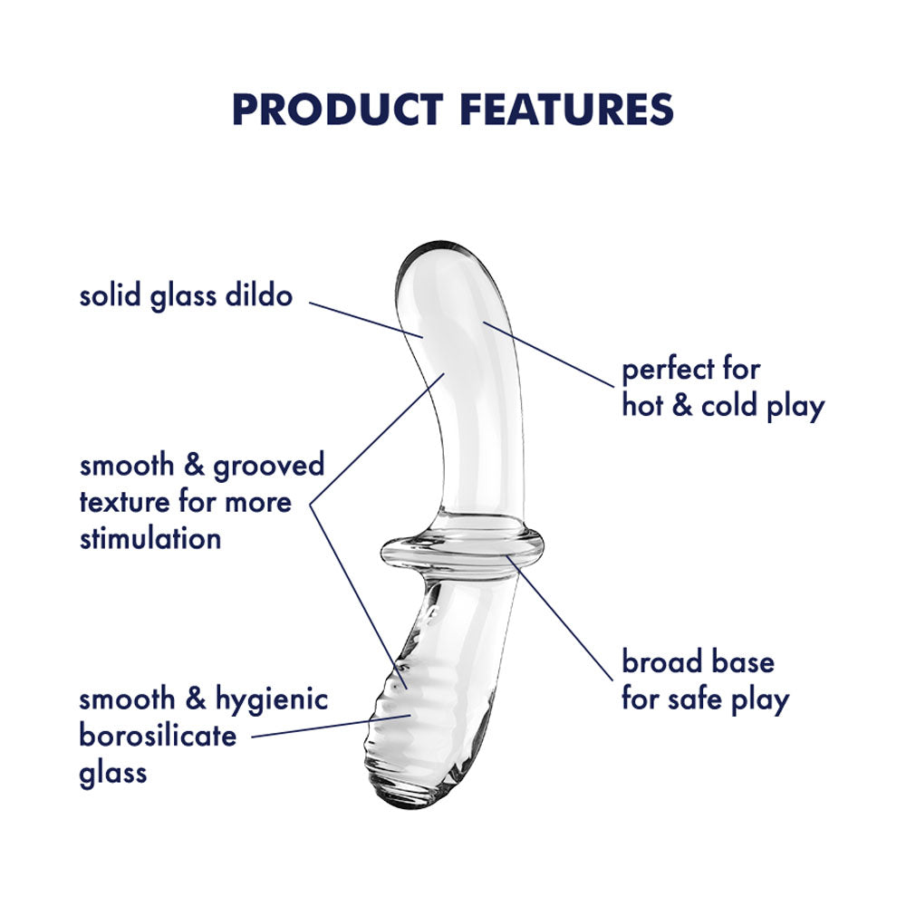 Satisfyer Double Crystal - Clear Glass Double Ended Dildo-4045665