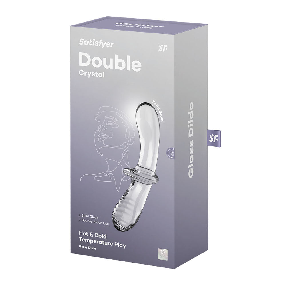 Satisfyer Double Crystal - Clear Glass Double Ended Dildo-4045665