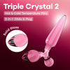 Satisfyer Triple Crystal 2 - Pink - Pink Glass 3-in-1 Butt Plug-4045702