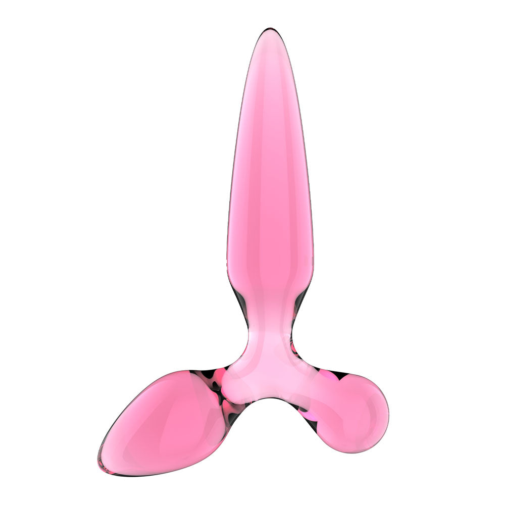 Satisfyer Triple Crystal 2 - Pink - Pink Glass 3-in-1 Butt Plug-4045702