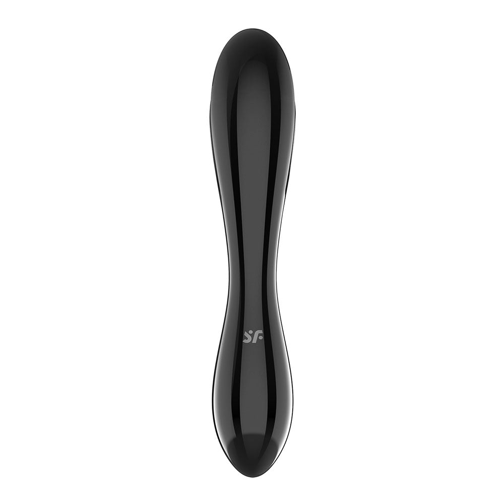 Satisfyer Dazzling Crystal 1 - Black - Black Glass Double Ended Dildo-4045924