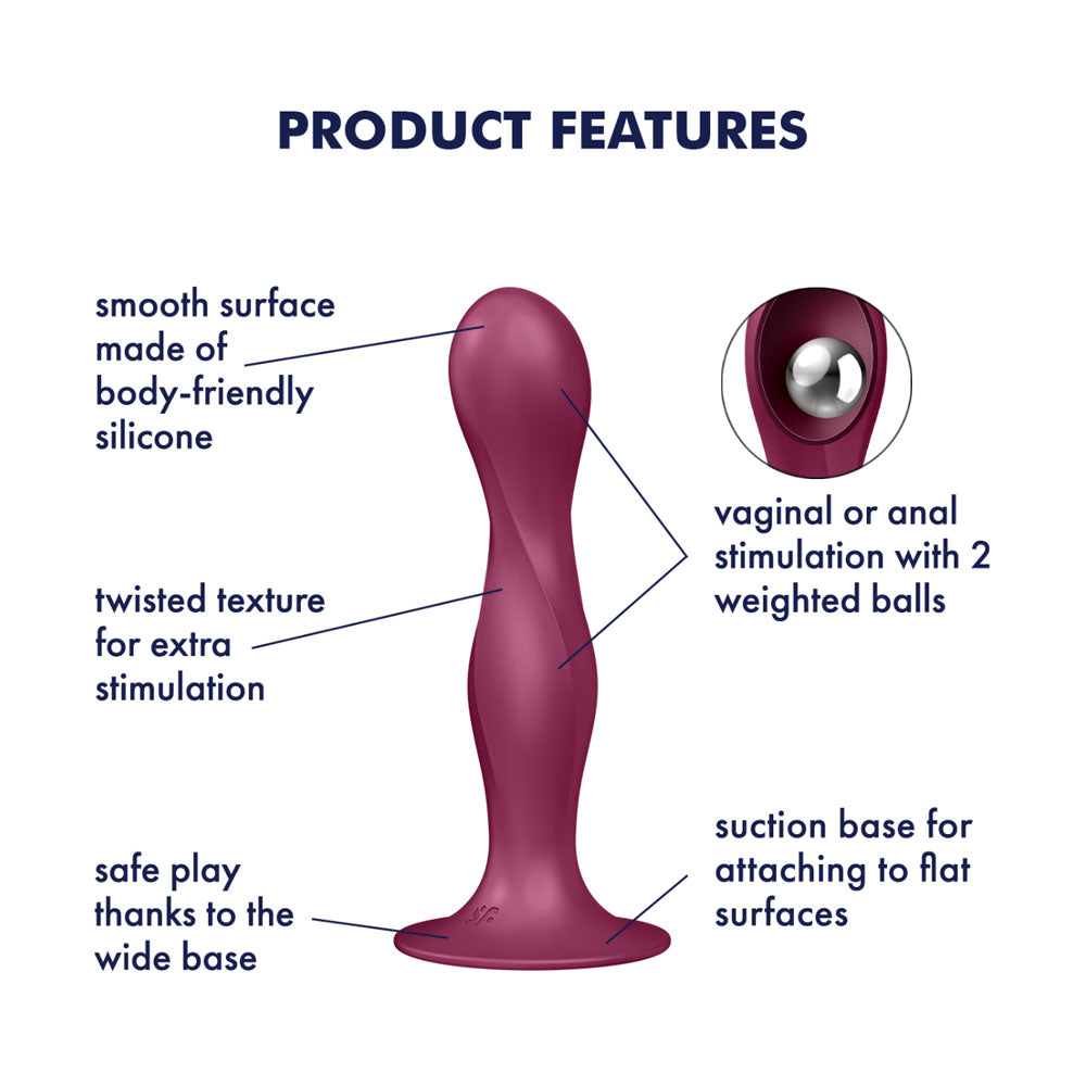 Satisfyer Doule Ball-R - Red - Red Anal Plug-4048680