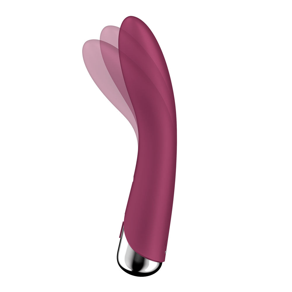 Satisfyer Spinning Vibe 1 - Red - Red 17.8 cm USB Rechargeable Rotating Vibrator-4048697