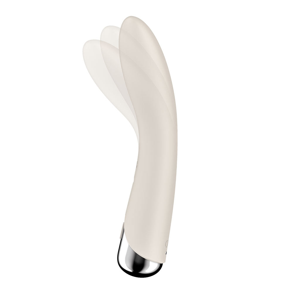 Satisfyer Spinning Vibe 1 - Beige - Beige 17.8 cm USB Rechargeable Rotating Vibrator-4048710