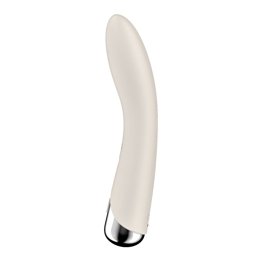 Satisfyer Spinning Vibe 1 - Beige - Beige 17.8 cm USB Rechargeable Rotating Vibrator-4048710