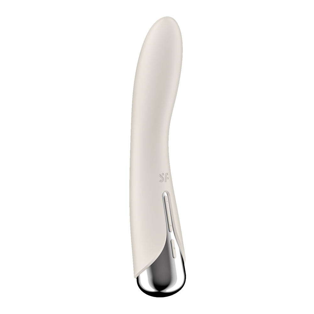 Satisfyer Spinning Vibe 1 - Beige - Beige 17.8 cm USB Rechargeable Rotating Vibrator-4048710