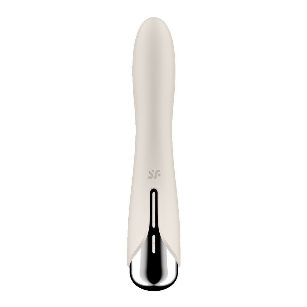 Satisfyer Spinning Vibe 1 - Beige - Beige 17.8 cm USB Rechargeable Rotating Vibrator-4048710